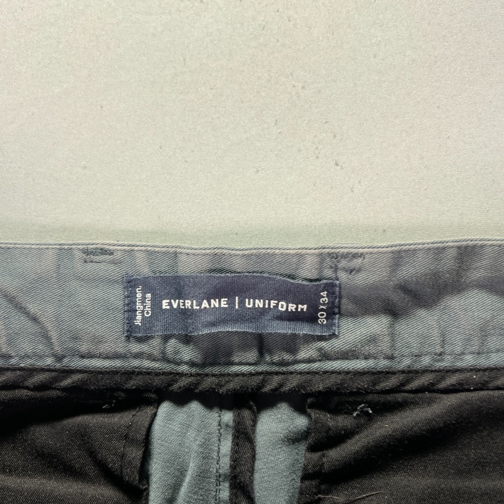 Everlane Uniform Pants Mens 30x34 (Fits 30x32) Gray Slim Fit Chino Workwear - Picture 6 of 9